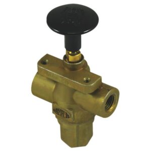 trailer emergency brake control valve showing ports and dash knob
