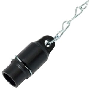 Dust Cover and Chain for Trailer Air Brake Couplings close-up