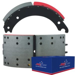 Fras-le AF557 Lined Brake Shoe 16.5x7 Q Plus kit with hardware