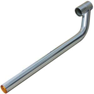 Chassis Mounting Bracket Chrome Finish 750mm with reflector end cap