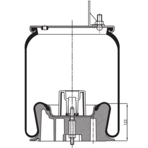 Firestone Air Spring Assembly Hendrickson HAS for trailer suspension