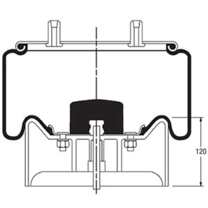 Air Spring Assembly Hendrickson Intraax AA250 air suspension air bag