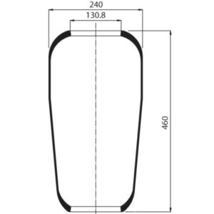Air spring bellow York FB 190/400 ride height replacement bellow