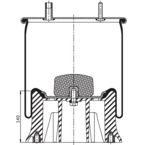 York Duratrac air spring assembly for trailer suspension