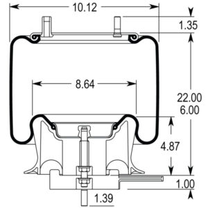 Hendrickson PRIMAAX Air Spring Assembly on trailer suspension