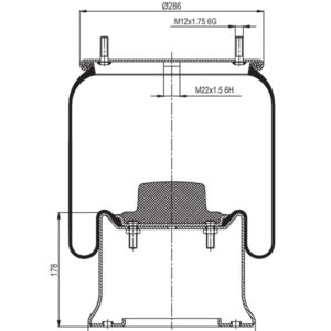 Air Spring Assembly SAF Modular 2923V trailer air suspension