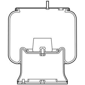 SAF Holland Air Spring Assembly SAF 2924V installed on trailer suspension