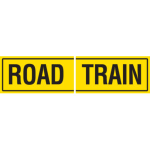 Road Train 2 Piece 510x250mm Class 2 Reflective Sign vinyl sticker set