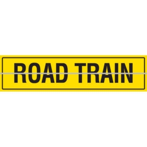 Road Train Hinged Sign 1200 x 300mm Class 2 reflective plate