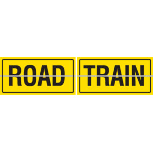 Road Train Hinged 2 Piece Sign 600 x 250mm reflective aluminium plate