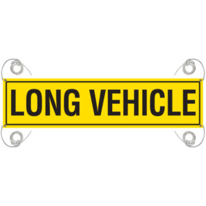 Long Vehicle Reflective Banner 1200x250mm with eyelets and corner ropes
