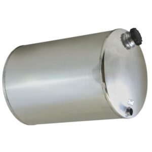 Polished aluminium water tank 60 litre round tank without mount brackets