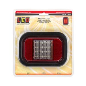 Recessed stop tail lamp with reflector in rubber grommet mount