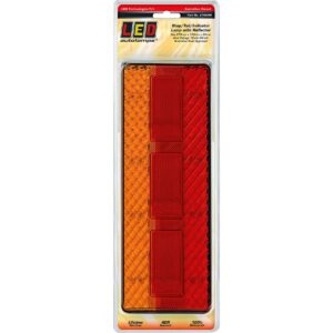 LED stop tail indicator lamp with reflex reflector and amber red lens
