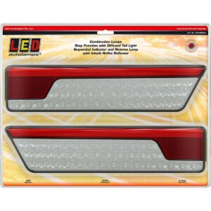 rear combination sequential tail lights chrome pair