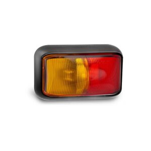 Red amber side marker lamp 10 pack with black housing