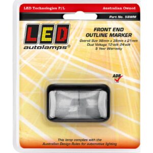 front end outline marker lamp 12-24V white LED unit