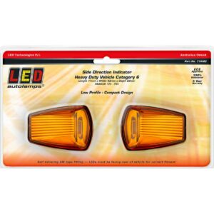 CAT6 LED side direction indicator amber twin pack with low profile lens