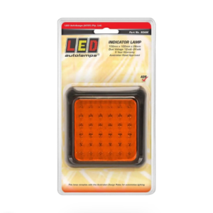12/24V indicator lamp square LED with black housing and bracket