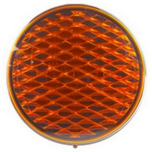 Amber round indicator lamp 12/24V low-profile 80mm LED light