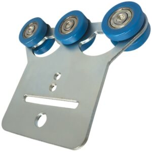 Triple bearing curtain roller for side curtain trailer