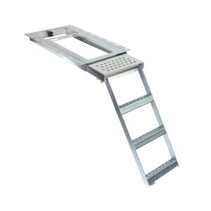 UES Pullout Ladder with Platform 3 Step zinc plated access ladder