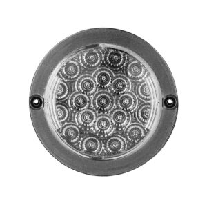 Black chrome round indicator lamp with clear lens