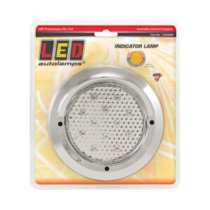 12/24V round indicator lamp with chrome housing