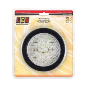 12/24V reverse lamp with grommet round white lens