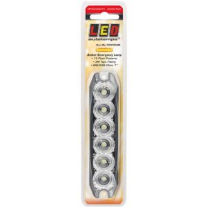 Amber LED emergency lamp 12-24V low profile warning light