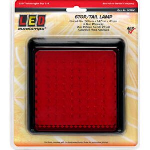 12/24V LED stop tail lamp with square black bracket