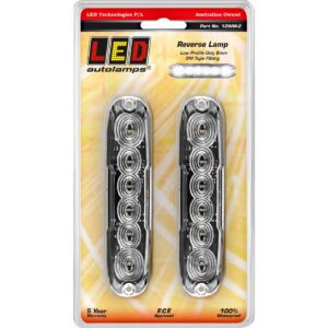 LED reverse lamp twin pack slim white trailer reverse lights