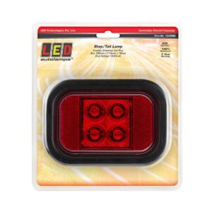 Stop tail reflector lamp recessed 12-24V LED trailer light