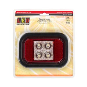 Reverse reflector LED lamp with white recessed lens