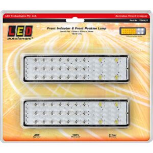 Front indicator position lamp 12V clear lens