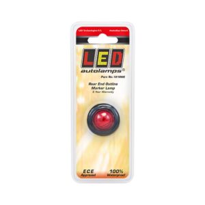 Red rear marker lamp recessed 12-24V LED trailer light
