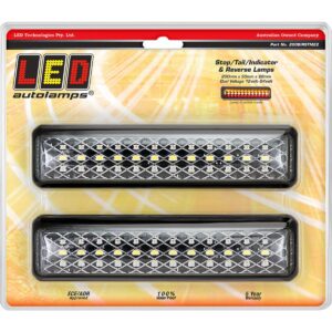 12/24V LED stop tail indicator reverse lamp with rectangular lens