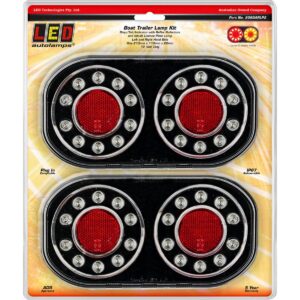 boat trailer lamp twin pack with licence light mounted as a left and right rear set