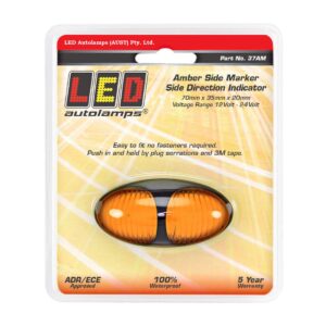 Amber side marker indicator lamp 12/24V