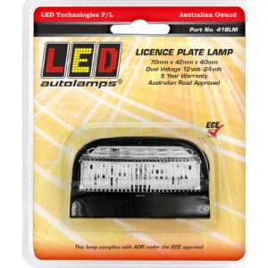 12/24V licence plate lamp with black housing