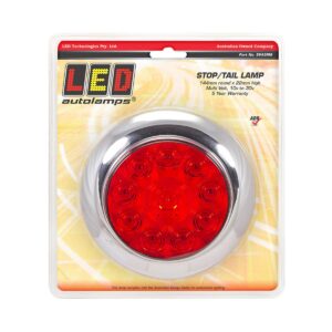 Round LED stop tail lamp with chrome bezel