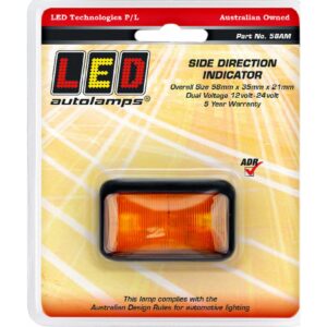 Side direction indicator lamp amber multivolt