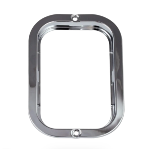 Chrome flange bracket for rectangular trailer lamps