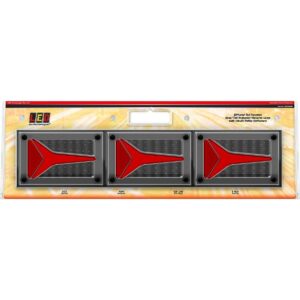 Stop tail indicator reverse lamp with clear lens and chrome finish