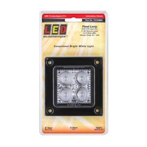 Recessed LED flood reverse lamp with black square face