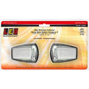 Cat 6 Side Direction Indicator with clear lens and low-profile black housing