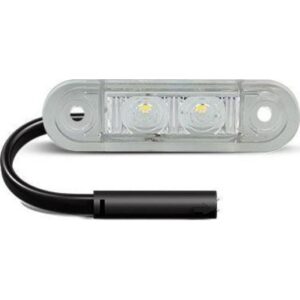 12/24V LED white marker licence plate lamp recessed body