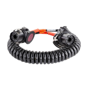 7 pin EBS suzi coil with coiled trailer cable and plug ends
