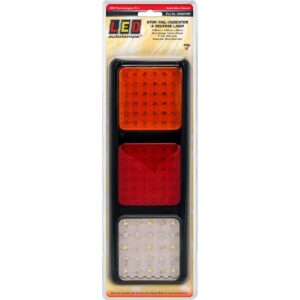 12/24V LED stop tail indicator reverse lamp with amber red and clear lenses