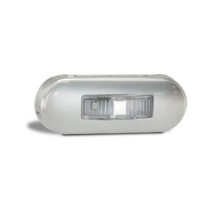 Amber red side marker lamp with stainless steel bezel